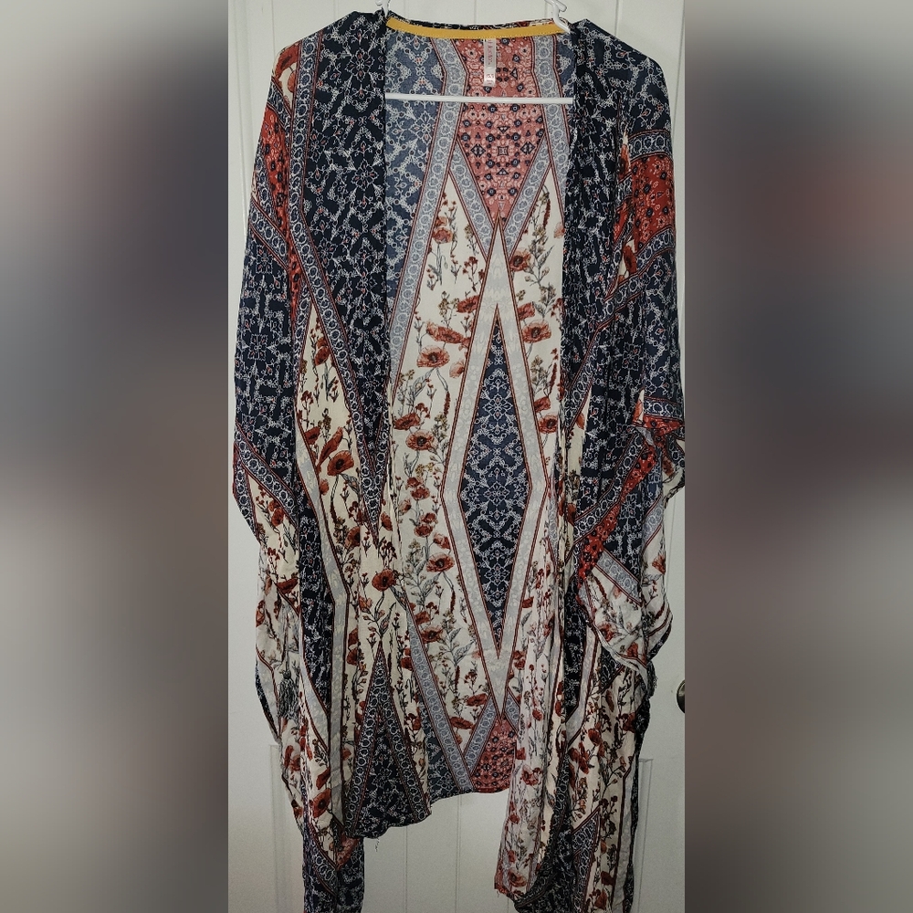 Xhilaration Bohemian Multicolor Kimono Cardigan XS/S